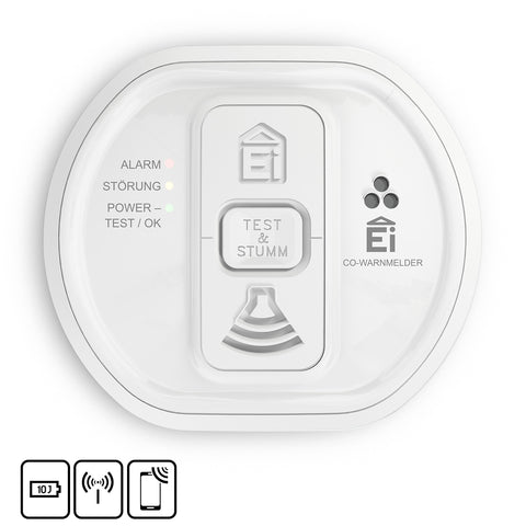 Ei Electronic 10-year colene monoxide detector, networkable