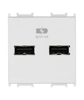 Insert priză de încărcare USB 5V 1A 2M, alb