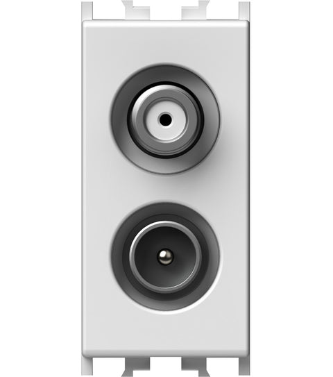 TV/SAT endsocket 1M 1dB, white