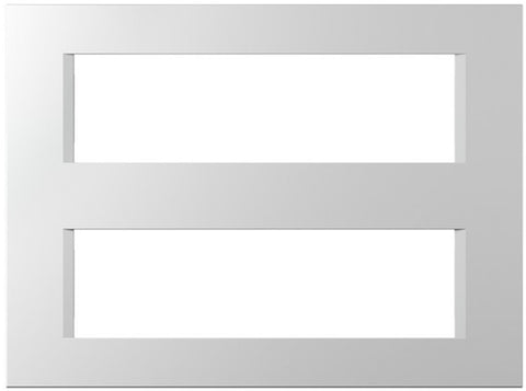 Cover frame 2x7M, soft touch white
