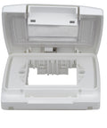 Cutie montaj ingropat,IP55,capac transparent,2M, alba