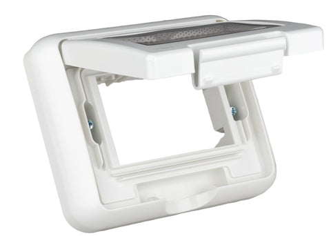Cutie montaj ingropat,IP55,capac transparent,2M, alba