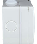 Outdoor surface mount box, IP55, transparent lid, 3M, white