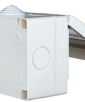Outdoor surface mount box, IP55, transparent lid, 3M, white