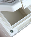 Outdoor surface mount box, IP55, transparent lid, 3M, white