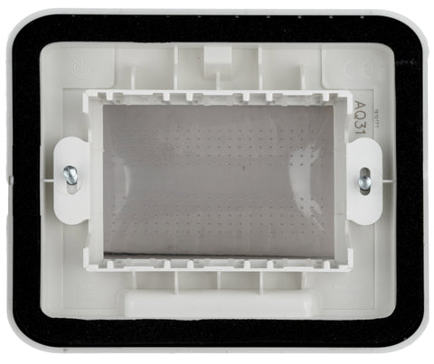 Cutie montaj ingropat,IP55,capac transparent,3M, alba