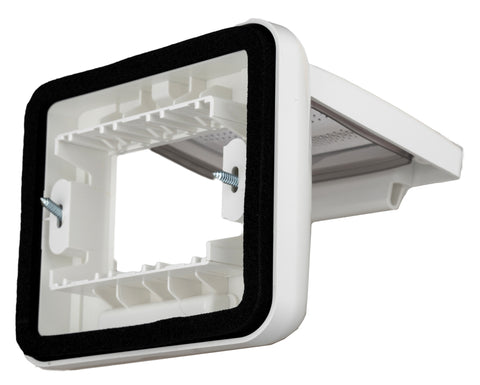 Cutie montaj ingropat,IP55,capac transparent,3M, alba