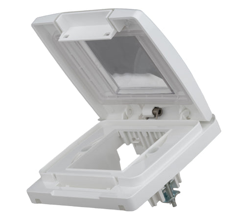 Cutie montaj ingropat,IP55,capac transparent,3M, alba