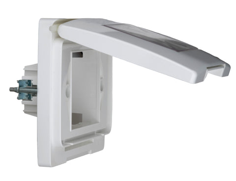 Cutie montaj ingropat,IP55,capac transparent,3M, alba