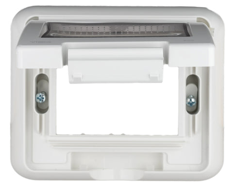 Cutie montaj ingropat,IP55,capac transparent,3M, alba