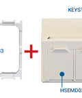 Placă centrală pt 2 conectori Toolless line pt HSEMD02W2F