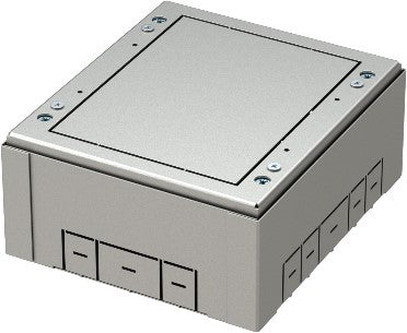 Casetă de montaj pt doză pardoseală 4M, 208,5x182x83-128mm