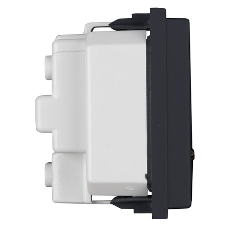 Insert priză cu pin PE,protecţie mărită,16A,cl. şurub,negru