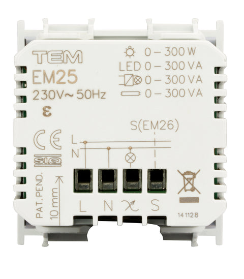 Dimmer universal, 0-300W, Master, 2M, negru