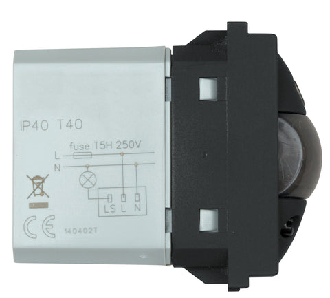 Detector de mişcare cu infraroşii, 110°, 8m, 5A, 1M, negru