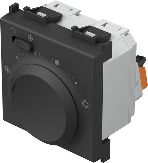 Termostat pentru incălzire/răcire, 5-30°C, 3A, 2M, negru