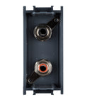 Priză audio 1M 2xRCA, negru