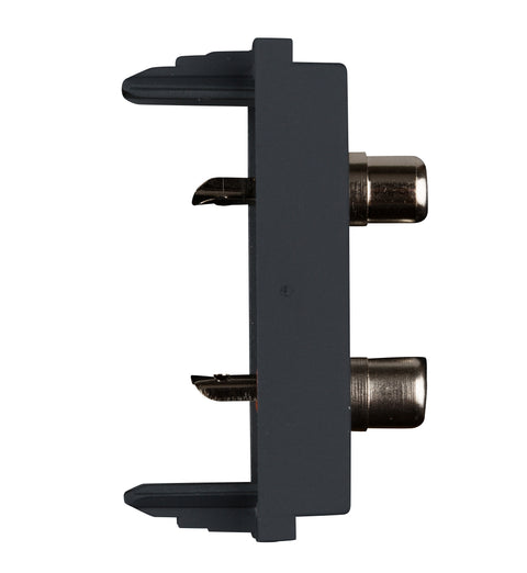 Priză audio 1M 2xRCA, negru