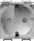Socket silver, higher protection cover, transparent lid 16A