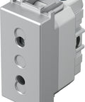 Socket without ground 1M, silver