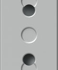 Socket without ground 1M, silver