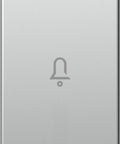 Cover with doorbell icon 1M, silver