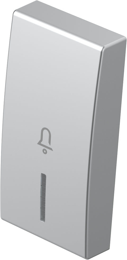 Cover with lens and doorbell icon 1M, silver