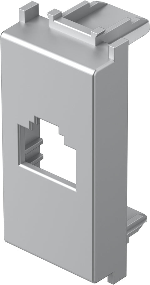Cover for RJ45 toollessline jack, 1M, silver