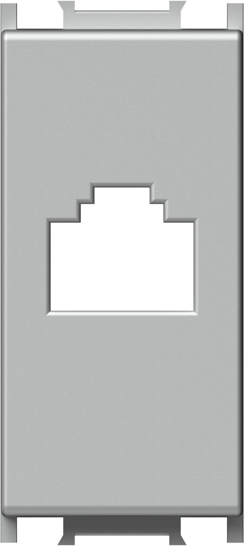 Cover for RJ45 toollessline jack, 1M, silver