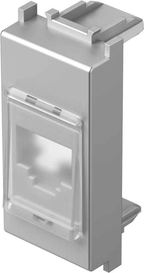Cover for RJ45 toolless line with dust protection, 1M,silver