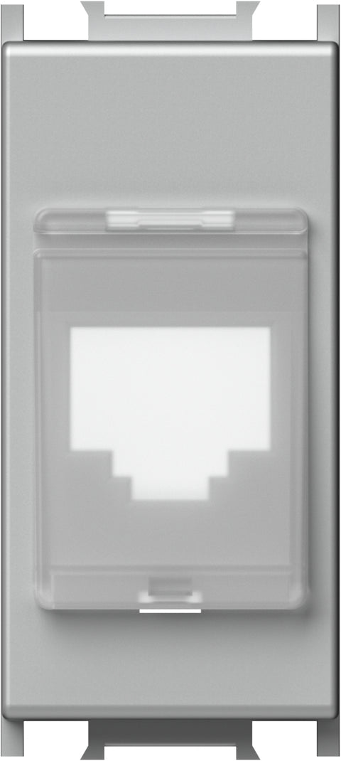 Cover for RJ45 toolless line with dust protection, 1M,silver