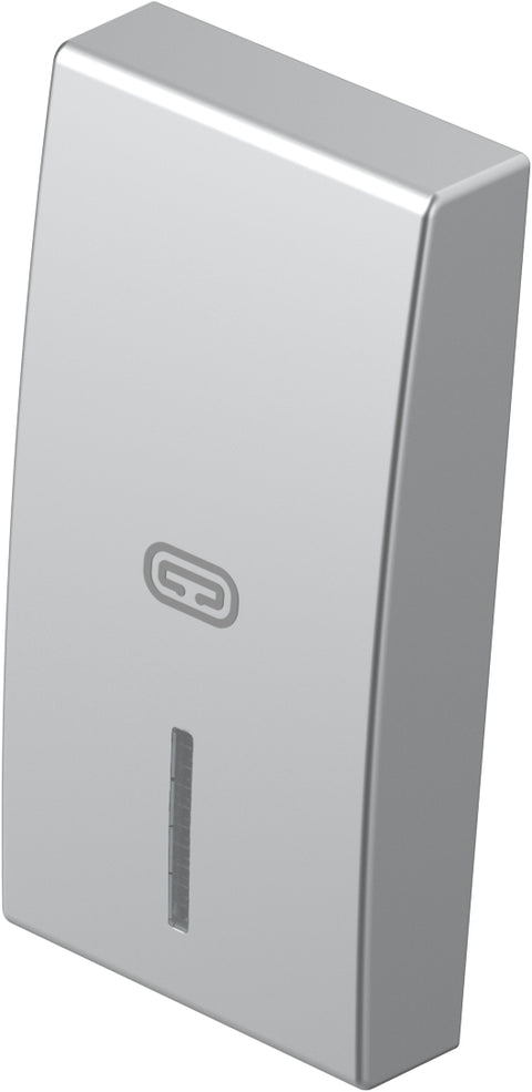 Cover with lens and heating icon 1M, silver