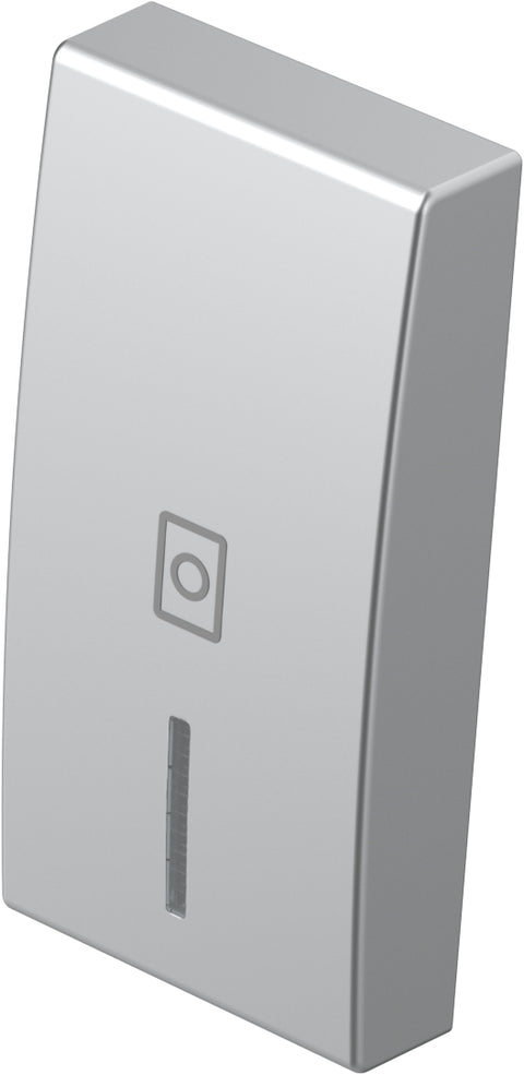 Cover with lens and washer icon 1M, silver