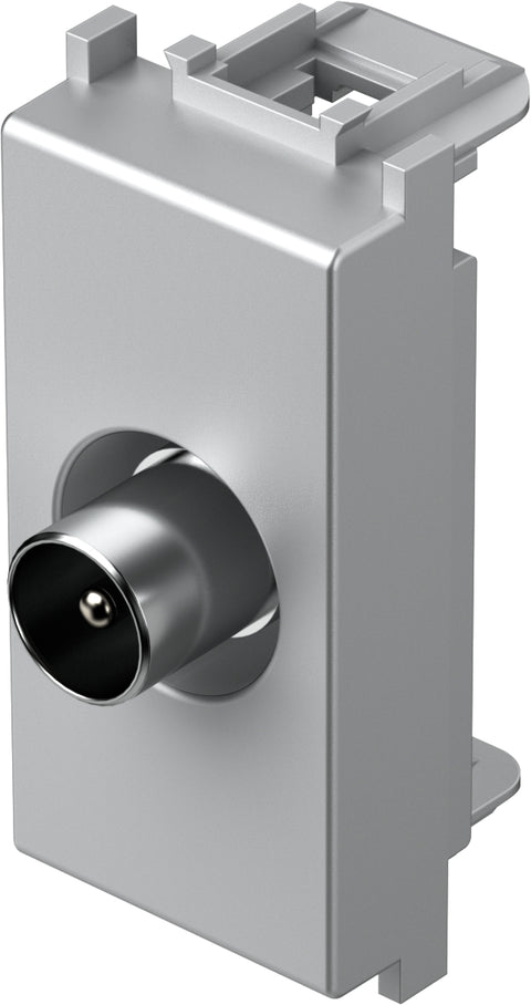 TV socket 1M 0dB, silver