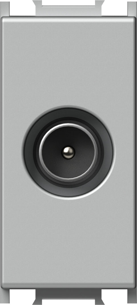 TV socket 1M 0dB, silver