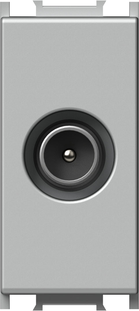 TV endsocket 1M 1dB, silver