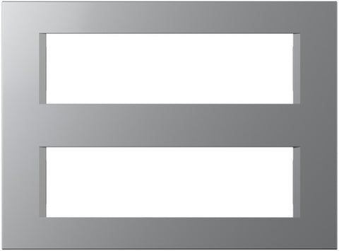 Cover frame 2x7M, silver