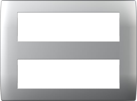 Cover frame 2x7M, silver