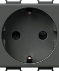 Socket with child protection, anthracite
