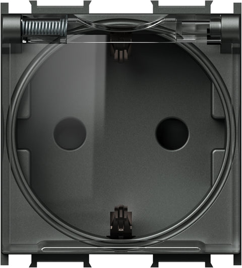 Socket anth, higher protection cover, transparent lid 16A
