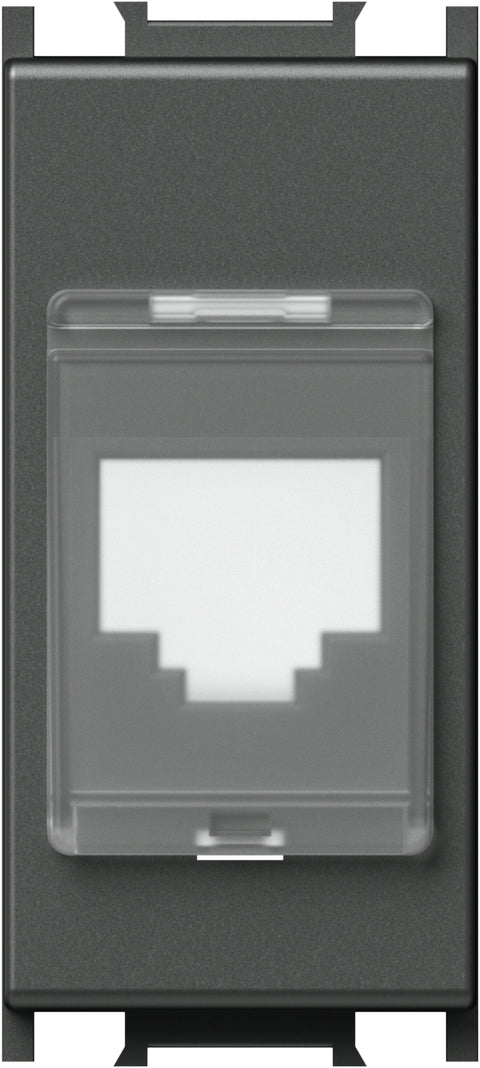 Cover for RJ45 toolless line with dust protection, 1M, anth