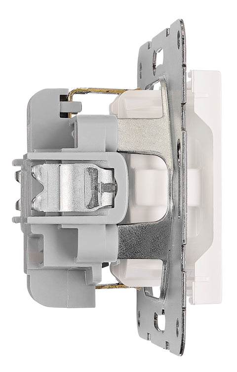 Socket outlet, cage clamps, 1 pcs, white