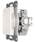 Socket outlet, cage clamps, 1 pcs, white
