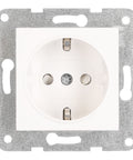 Socket outlet w. safety shutter, cage clamps, 1 pcs, white