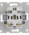 Socket outlet w. safety shutter, cage clamps, 1 pcs, white
