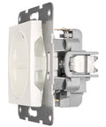 Socket outlet w. safety shutter, cage clamps, 1 pcs, white