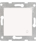 Socket outlet, flap cover, cage clamps, 1 pcs, white