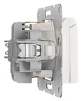 Socket outlet, flap cover, cage clamps, 1 pcs, white