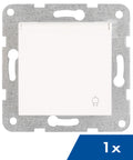 Socket outlet, flap cover, cage clamps, 1 pcs, white