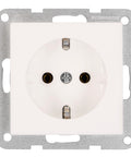 Socket outlet, cage clamps, 1 pcs, white
